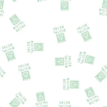 Digital detox glyph seamless pattern Illustrazione stock