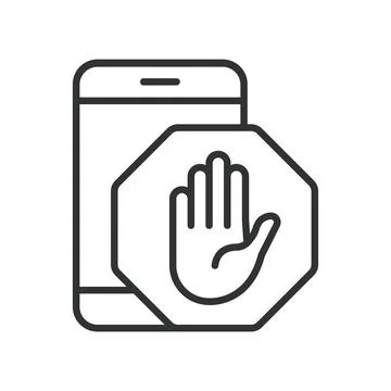 Digital detox, icon in line design. Digital detox, screen break, unplug, tech Stock Illustration