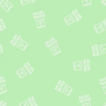 Digital detox line seamless pattern Illustrazione stock