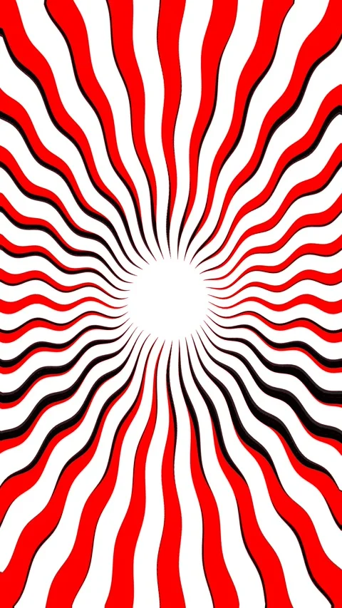 Digital Detox Red Swirl Candy Dreams - Unplug and Immerse in Analog Nostalgi Stock Footage 258609976