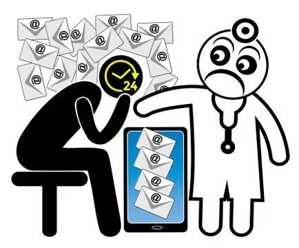 Digital detox therapist Stock Illustration