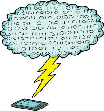 Digital device and lightening Stock-Illustration