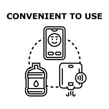 Digital device connecting daily use objects convenience concept Stock Illustration