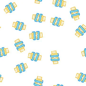 Digital device dancer vector seamless pattern Illustrazione stock