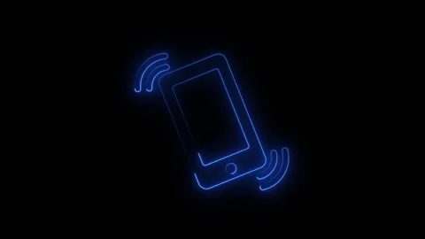 Digital device icon animation performing wireless signal transmission Stock Footage 345942800