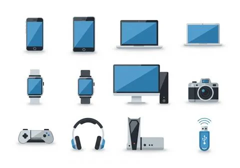 Digital Device Icon Set vector illustration Illustrazione stock