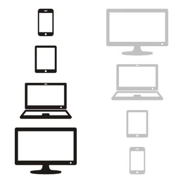 Digital device icons Stock Illustration