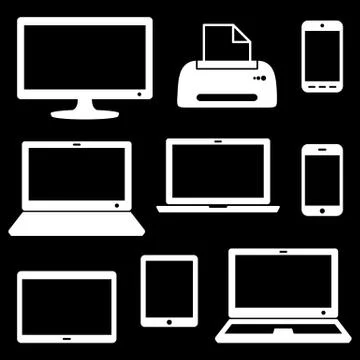 Digital device icons Illustrazione stock