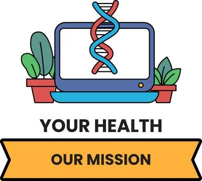 Digital device shows DNA helix on screen イラスト素材