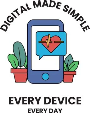 A digital device that is simple and easy to use Stock-Illustration