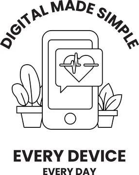A digital device that is simple and easy to use Stock-Illustration