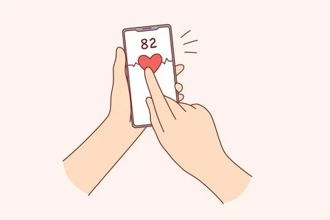 Digital devices for checking health concept 库存插图