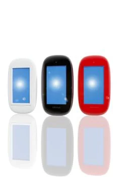 Digital devices of different colors Stock Illustration