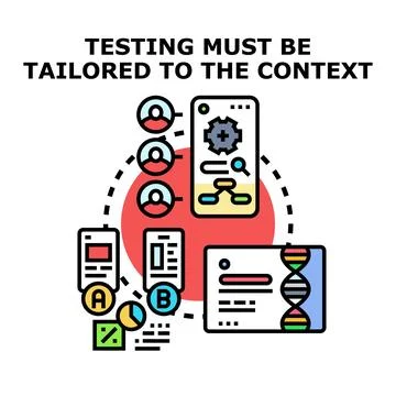 Digital devices displaying ab testing variations. User profiles 库存插图