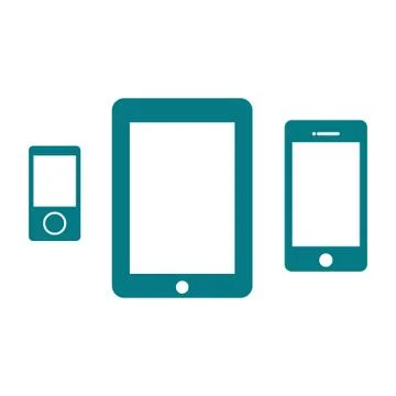Digital devices icon set. Stock Illustration