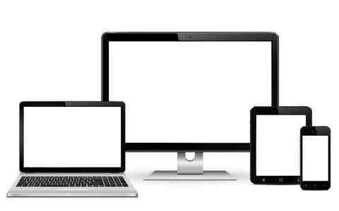 Digital devices set vector Illustrazione stock