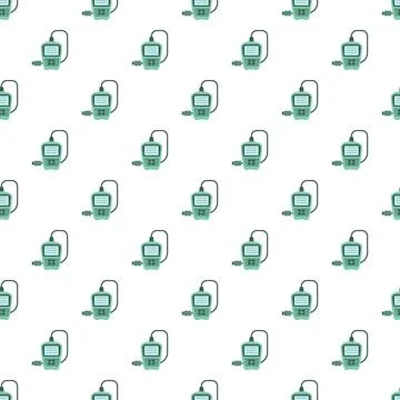 Digital diagnostic device repeating pattern background Illustrazione stock