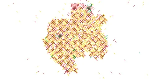 Digital Diagonal Motion Builds the Shape of Gabon Video stock 323944224