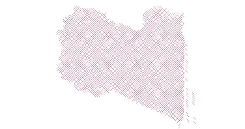 Digital Diagonal Motion Builds the Shape of Libya Video stock 324628453