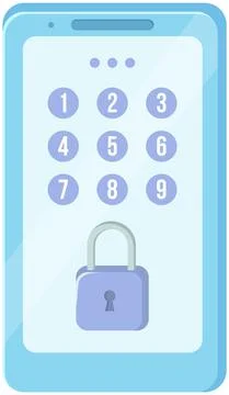 Digital dial plate of security lock or telephone keypad vector. Mobile phone Ilustración de archivo