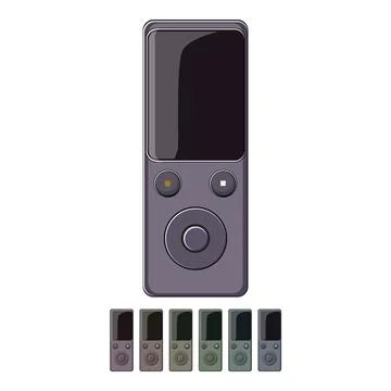 Digital dictaphone cartoon vector graphic イラスト素材