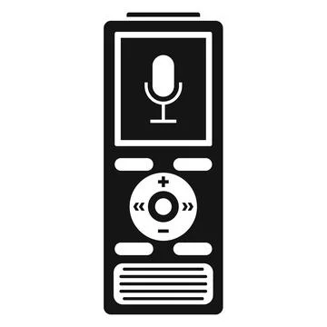 Digital dictaphone icon, simple style Stock Illustration
