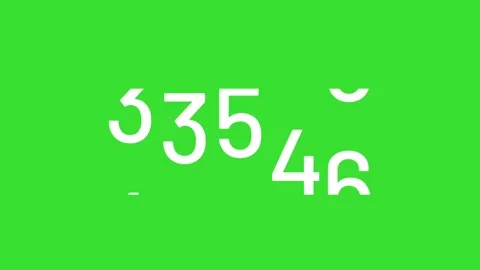 Digital Digits Counter Green Screen Motion Graphic Animation 4K Stock Footage 332187032