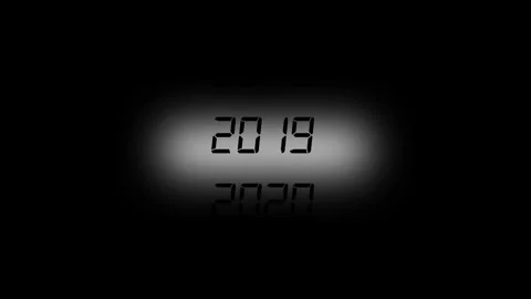 Digital digits of years 2026 displayed in a modern-segment LED style on a b.. 库存影片 333203315
