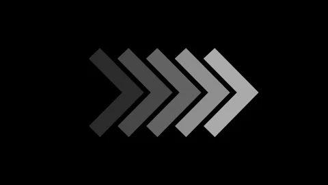 Digital directional arrow pointing right loop animation. Video stock 335700184