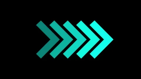 Digital directional arrow pointing right loop animation. Vídeos de archivo 335700190