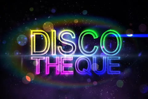Digital discotheque text Stock Illustration