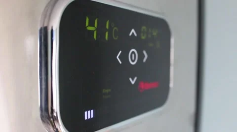 Digital display of the boiler 스톡 동영상 48165337