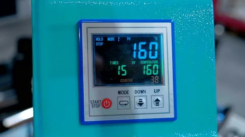 Digital display with changing digits on the panel of industrial equipment Stock Footage 217678688