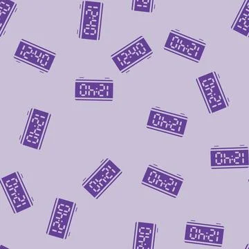 Digital display glyph vector seamless pattern Stock Illustration