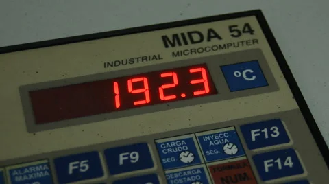 Digital display of industrial machine v2 Stock Footage 43199679