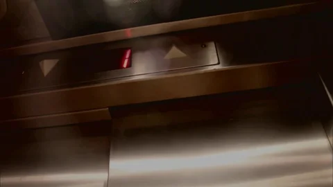 Digital Display Inside Moving Elevator Stock Footage 74505845