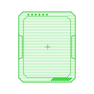 Digital display interface scanline overlay green Stock Illustration