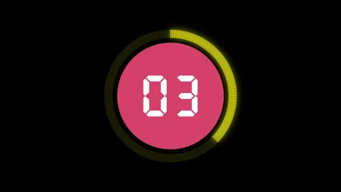 Digital Display Of Number Five to zero second Stock Footage 311562399