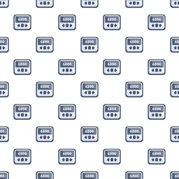 Digital display pattern repeating on white background 스톡 일러스트