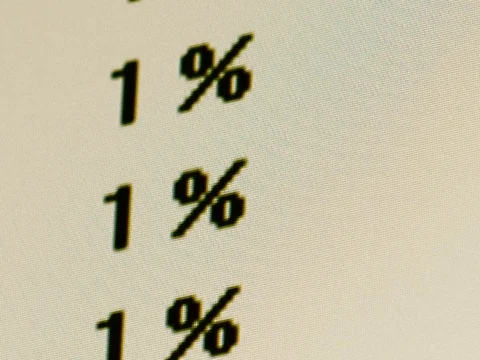 Digital display with percentage signage Stock Footage