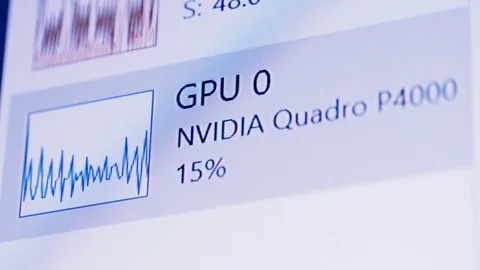 Digital display screen with GPU and Nvidia Quadro P4000 Stock Footage 118661934