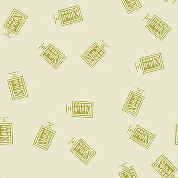 Digital display screen industry 3 glyph vector seamless pattern Illustrazione stock