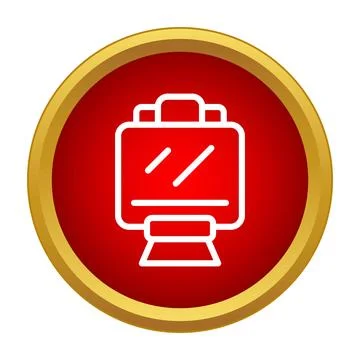 Digital display screen interface multimedia technology icon Stock Illustration