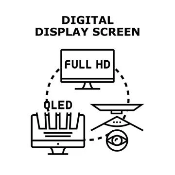 Digital display screen technology concept representing modern resolution, pan イラスト素材
