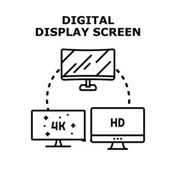 Digital display screen technology vector illustration concept Illustrazione stock