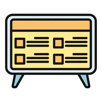 Digital display showing abstract data listing information Stock Illustration