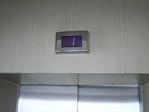 Digital display showing floor number Stock Footage 79979977