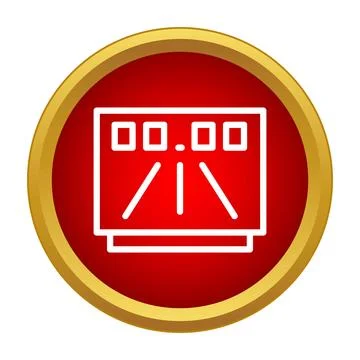Digital display showing measurement data in red circle イラスト素材