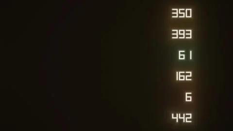 Digital display showing numeric values with dark background Stock Footage 339328399