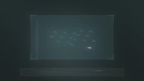 Digital display shows information and data in a modern Stock Footage 339327193